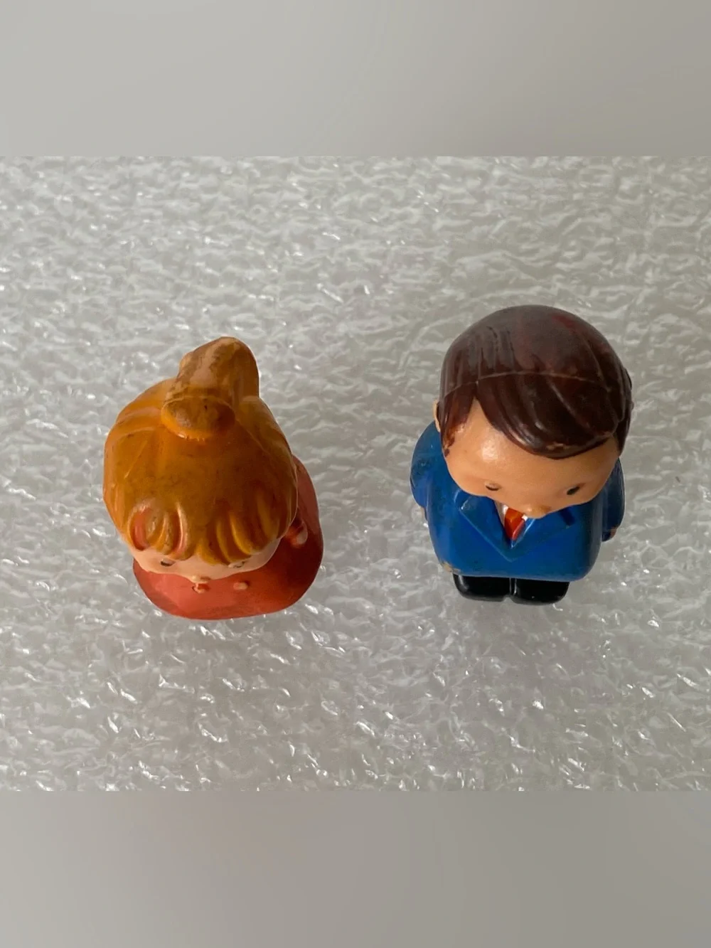 Set of 2 Vintage Samsonite Plastic Toy Figures Little People Made in Hong Kong